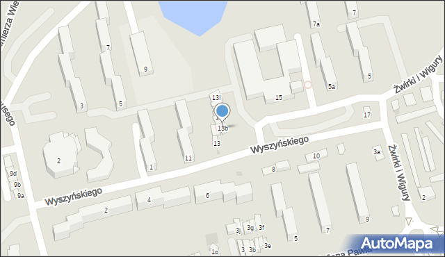 Świecie, Wyszyńskiego Stefana, ks. kard., 13b, mapa Świecie