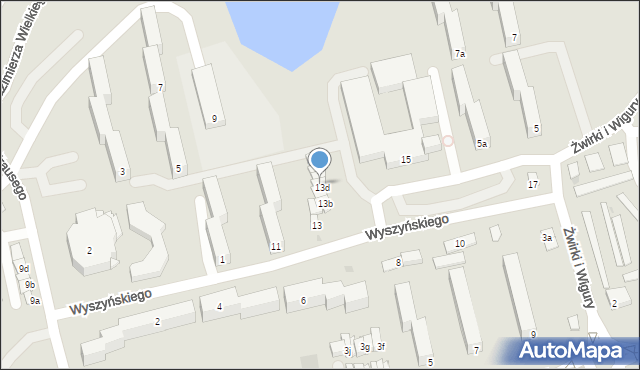 Świecie, Wyszyńskiego Stefana, ks. kard., 13e, mapa Świecie