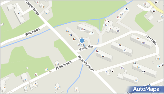 Świeradów-Zdrój, Wyszyńskiego Stefana, ks. kard., 9i, mapa Świeradów-Zdrój