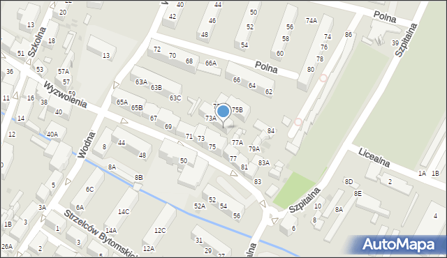 Świętochłowice, Wyzwolenia, 75A, mapa Świętochłowice
