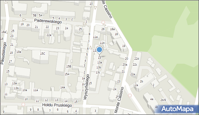 Świnoujście, Wyszyńskiego Stefana, ks. kard., 13, mapa Świnoujście