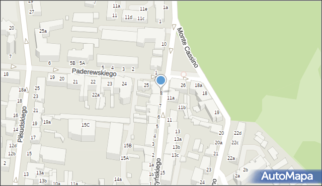 Świnoujście, Wyszyńskiego Stefana, ks. kard., 8, mapa Świnoujście