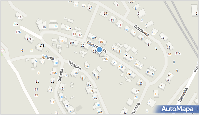 Szczecin, Wysoka, 6a, mapa Szczecina