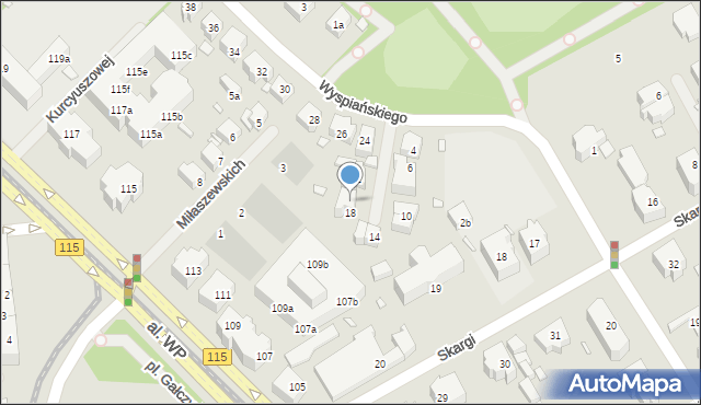 Szczecin, Wyspiańskiego Stanisława, 20, mapa Szczecina