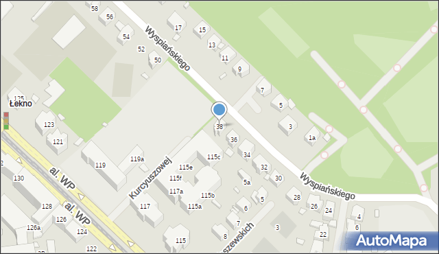 Szczecin, Wyspiańskiego Stanisława, 38, mapa Szczecina