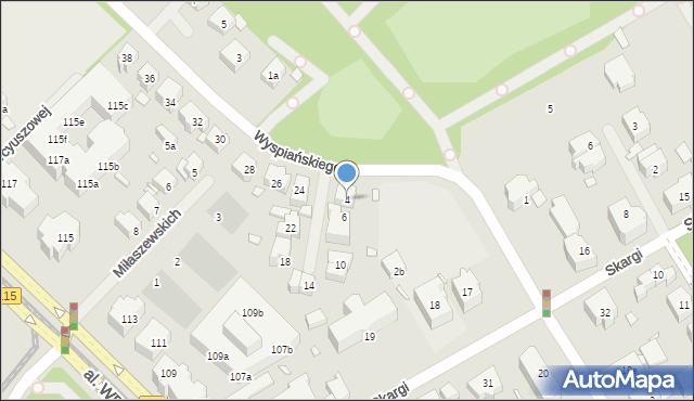 Szczecin, Wyspiańskiego Stanisława, 4, mapa Szczecina