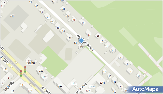 Szczecin, Wyspiańskiego Stanisława, 50, mapa Szczecina