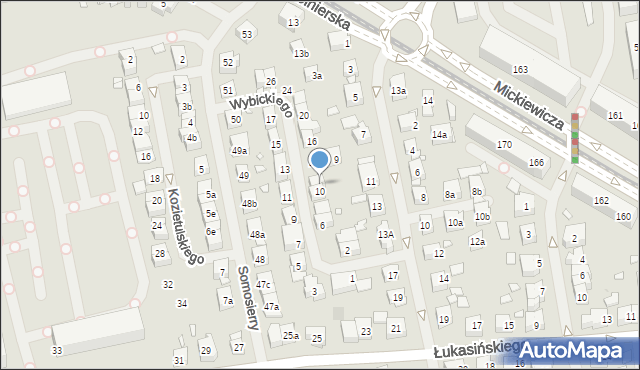 Szczecin, Wybickiego Józefa, gen., 12, mapa Szczecina