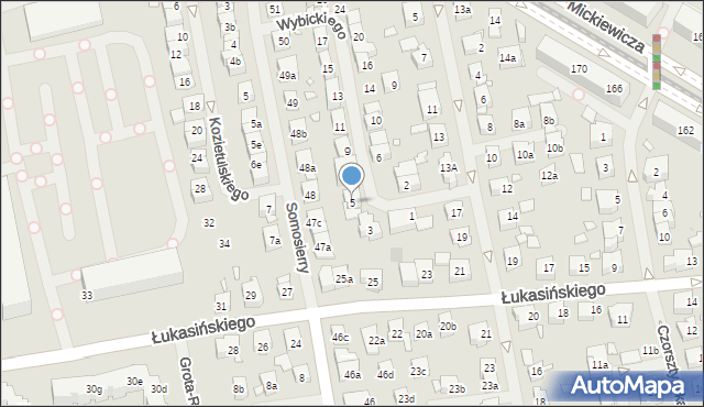 Szczecin, Wybickiego Józefa, gen., 5, mapa Szczecina
