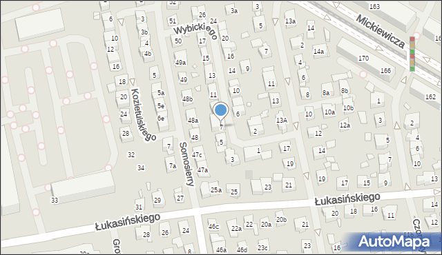 Szczecin, Wybickiego Józefa, gen., 7, mapa Szczecina