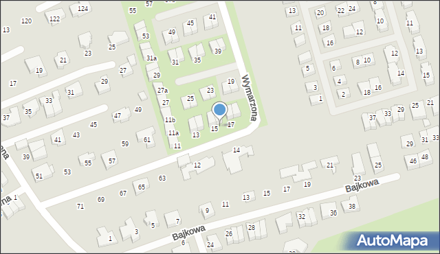 Szczecin, Wymarzona, 15a, mapa Szczecina