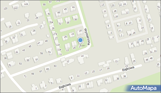 Szczecin, Wymarzona, 17, mapa Szczecina