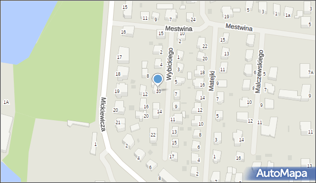 Szczecinek, Wybickiego Józefa, gen., 10, mapa Szczecinek