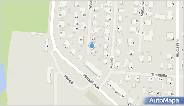 Szczecinek, Wybickiego Józefa, gen., 17, mapa Szczecinek