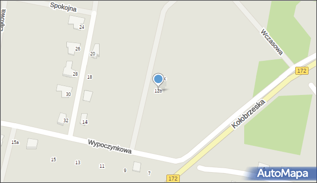 Szczecinek, Wypoczynkowa, 12b, mapa Szczecinek