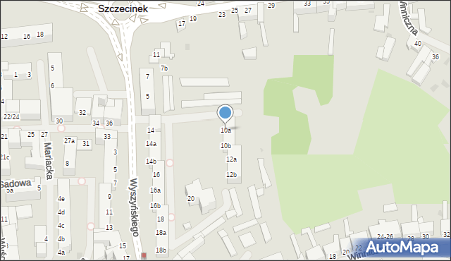 Szczecinek, Wyszyńskiego Stefana, ks. kard., 10a, mapa Szczecinek