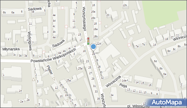 Szczecinek, Wyszyńskiego Stefana, ks. kard., 24, mapa Szczecinek