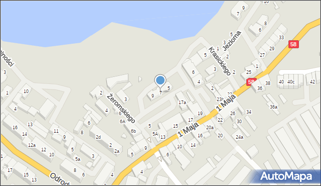 Szczytno, Wyspiańskiego Stanisława, 7, mapa Szczytno