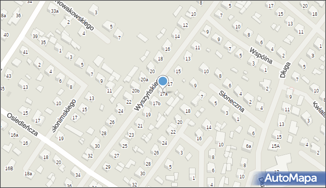 Szczytno, Wyszyńskiego Stefana, ks. kard., 17a, mapa Szczytno