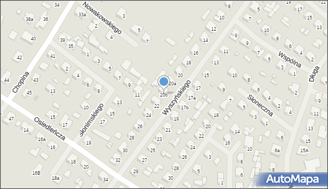 Szczytno, Wyszyńskiego Stefana, ks. kard., 20b, mapa Szczytno