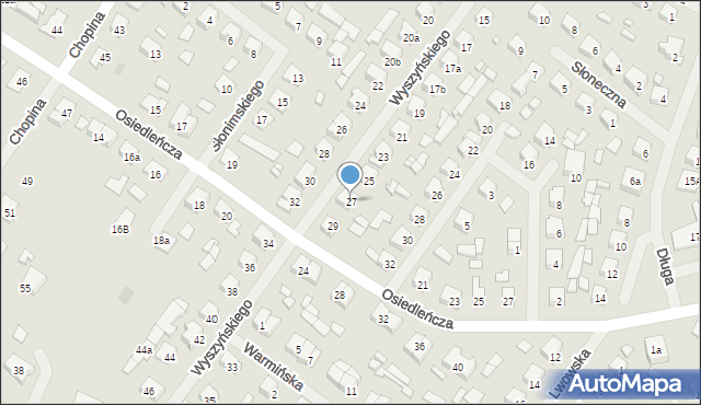 Szczytno, Wyszyńskiego Stefana, ks. kard., 27, mapa Szczytno