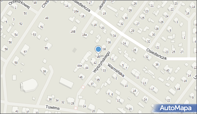 Szczytno, Wyszyńskiego Stefana, ks. kard., 40, mapa Szczytno