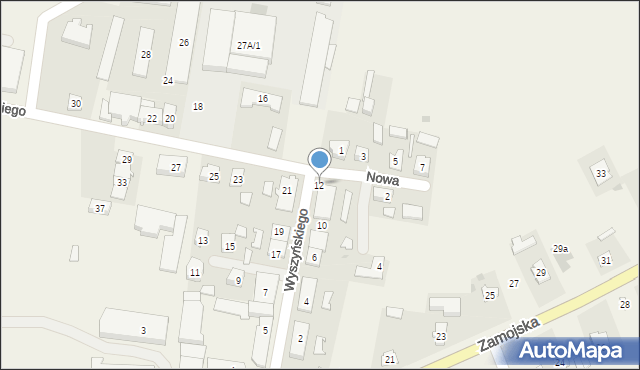Szówsko, Wyszyńskiego Stefana, ks. kard., 12, mapa Szówsko