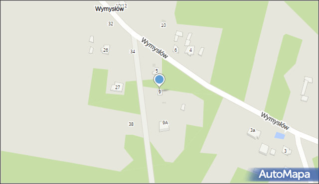 Szydłowiec, Wymysłów, 9, mapa Szydłowiec