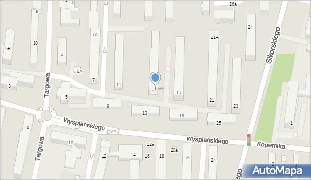 Tarnobrzeg, Wyspiańskiego Stanisława, 6b/11, mapa Tarnobrzegu