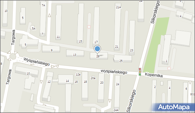 Tarnobrzeg, Wyspiańskiego Stanisława, 19, mapa Tarnobrzegu