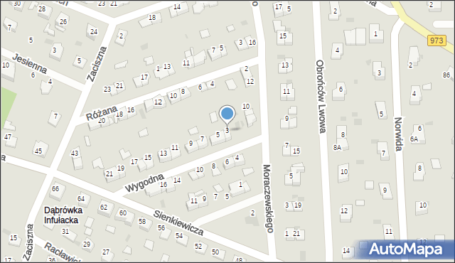 Tarnów, Wygodna, 3, mapa Tarnów