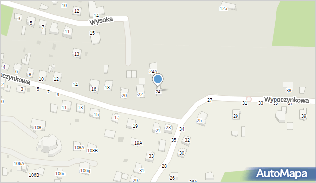 Tarnów, Wypoczynkowa, 24, mapa Tarnów