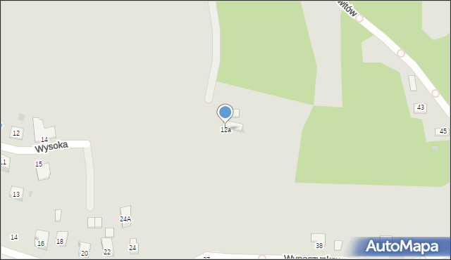 Tarnów, Wysoka, 12a, mapa Tarnów