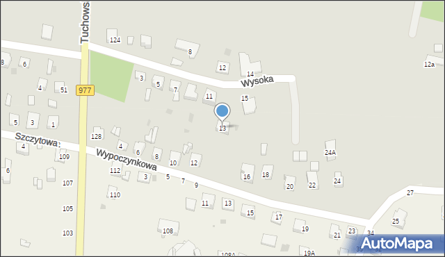 Tarnów, Wysoka, 13, mapa Tarnów