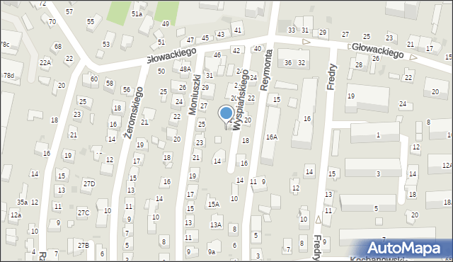 Tarnów, Wyspiańskiego Stanisława, 16, mapa Tarnów