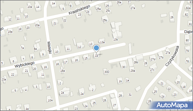 Tczew, Wybickiego Józefa, gen., 14, mapa Tczew