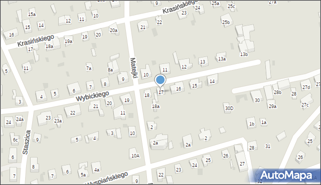 Tczew, Wybickiego Józefa, gen., 17, mapa Tczew