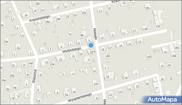 Tczew, Wybickiego Józefa, gen., 19, mapa Tczew