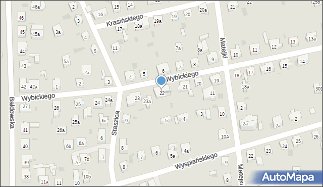Tczew, Wybickiego Józefa, gen., 22, mapa Tczew