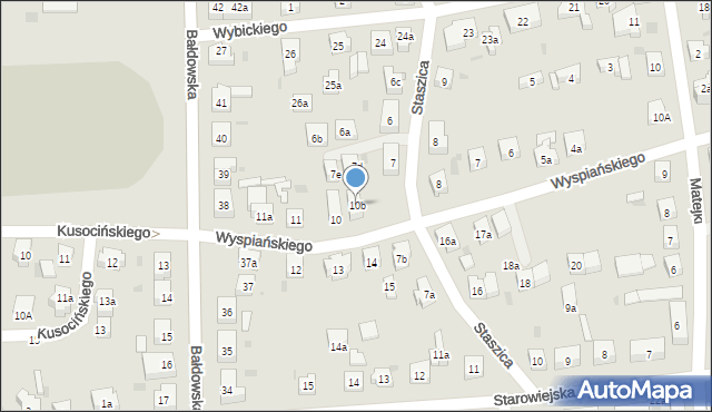 Tczew, Wyspiańskiego Stanisława, 10b, mapa Tczew