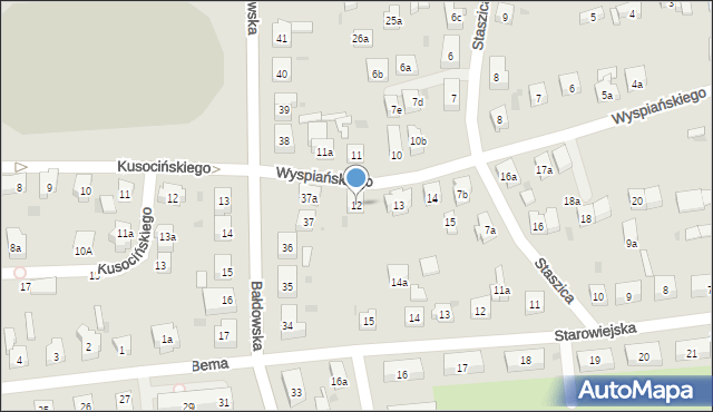 Tczew, Wyspiańskiego Stanisława, 12, mapa Tczew