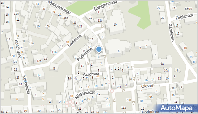 Tczew, Wyszyńskiego Stefana, ks. kard., 11, mapa Tczew