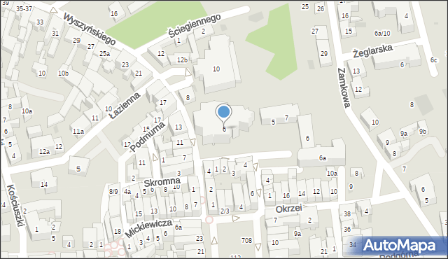 Tczew, Wyszyńskiego Stefana, ks. kard., 6, mapa Tczew