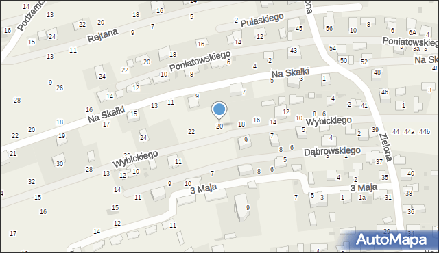 Tenczynek, Wybickiego Józefa, gen., 20, mapa Tenczynek