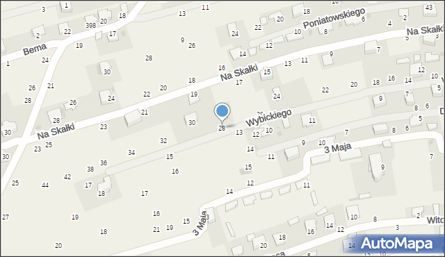 Tenczynek, Wybickiego Józefa, gen., 28, mapa Tenczynek