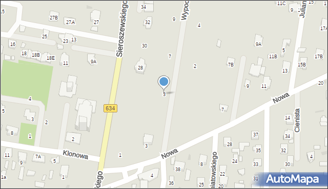 Tłuszcz, Wypoczynkowa, 3, mapa Tłuszcz