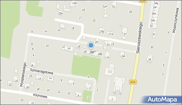 Tłuszcz, Wyspiańskiego Stanisława, 18B, mapa Tłuszcz