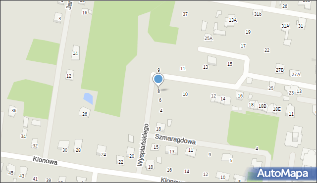 Tłuszcz, Wyspiańskiego Stanisława, 8, mapa Tłuszcz