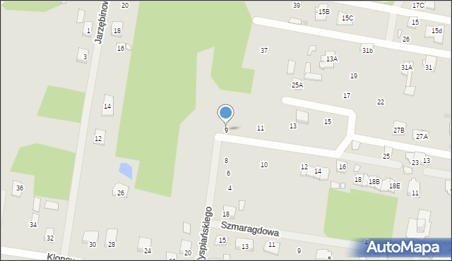 Tłuszcz, Wyspiańskiego Stanisława, 9, mapa Tłuszcz