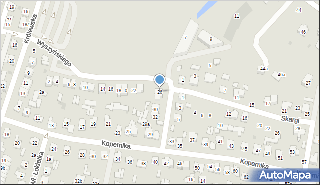 Tomaszów Lubelski, Wyszyńskiego Stefana, ks. kard., 26, mapa Tomaszów Lubelski